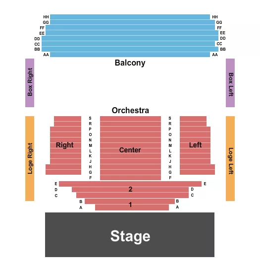 ENDSTAGE Seating Map Seating Chart