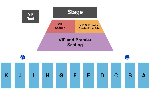 CENTRAL STATES FAIR GRANDSTAND ARENA ENDSTAGE Seating Map Seating Chart