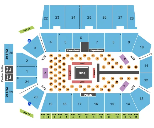 BOXING Seating Map Seating Chart