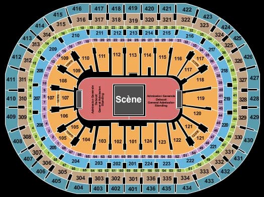 CENTER STAGE 2 Seating Map Seating Chart