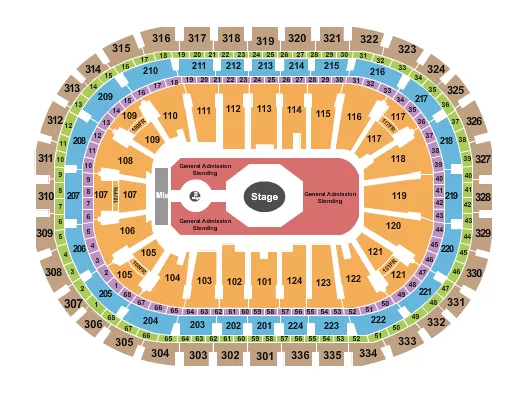 TAME IMPALA Seating Map Seating Chart