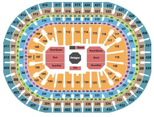 UFC 2 Seating Map Seating Chart