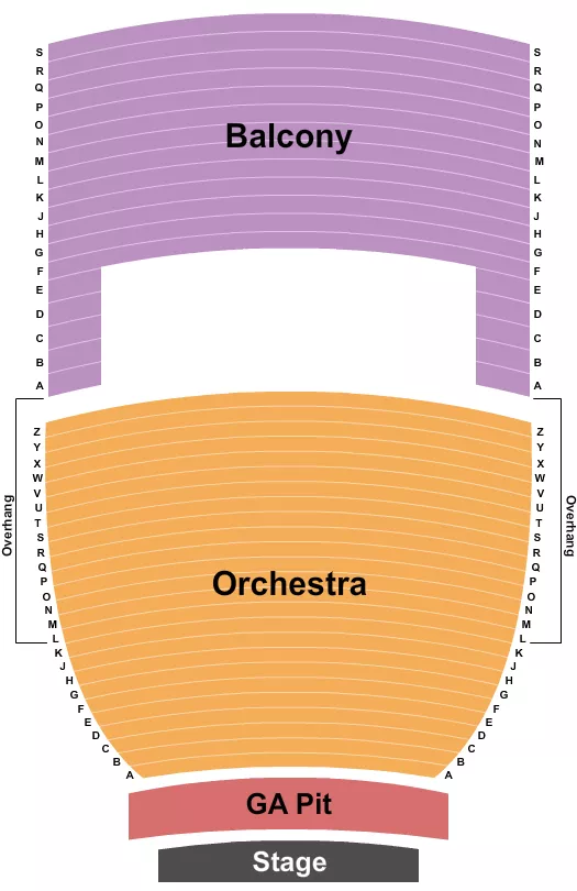 SALA ANTONIO PAOLI AT CENTRO DE BELLAS ARTES LUIS A FERRE ENDSTAGE GA PIT Seating Map Seating Chart
