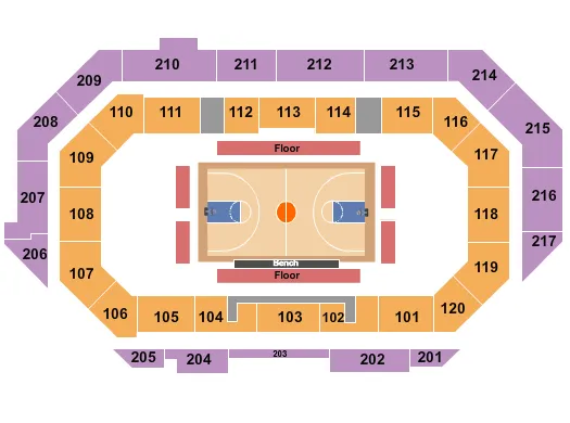 BASKETBALL Seating Map Seating Chart