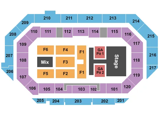 OLD DOMINION Seating Map Seating Chart
