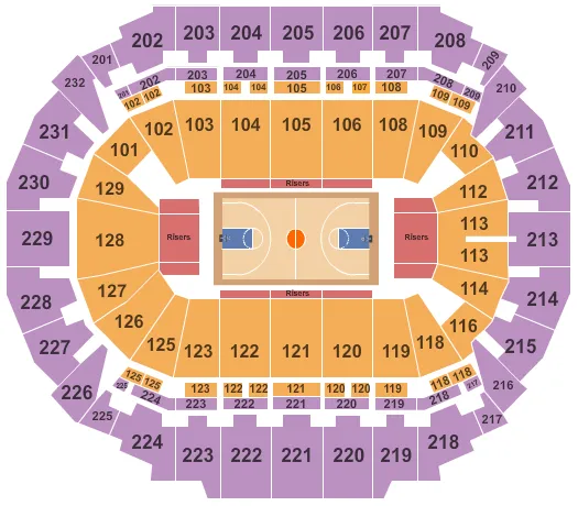 BASKETBALL Seating Map Seating Chart