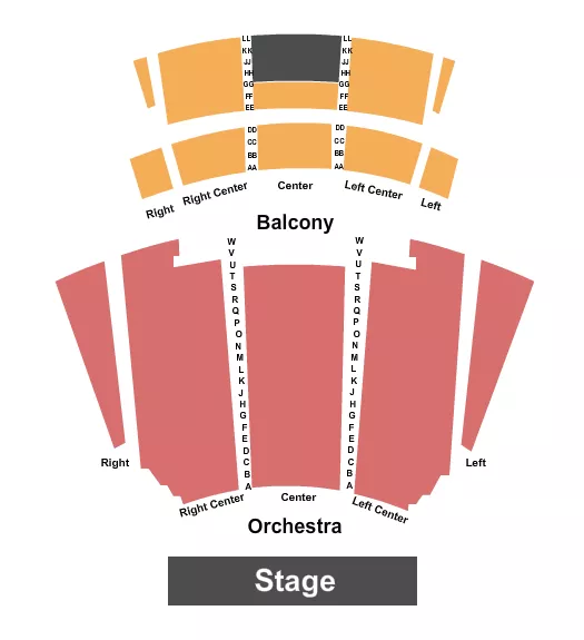 ENDSTAGE NO PI Seating Map Seating Chart
