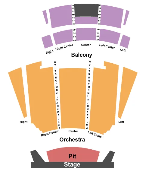 END STAGE Seating Map Seating Chart