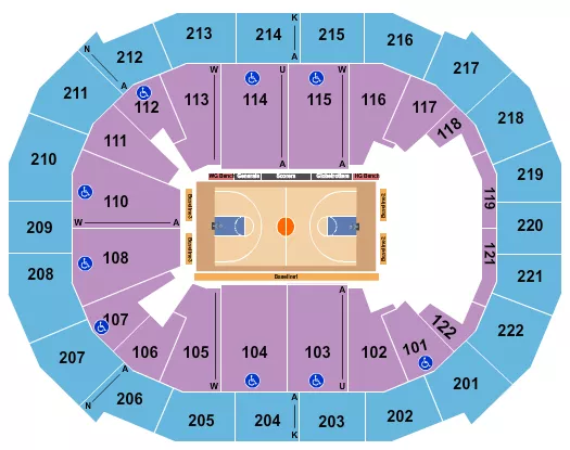 BASKETBALL GLOBETROTTERS Seating Map Seating Chart