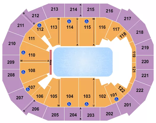 DISNEY ON ICE Seating Map Seating Chart