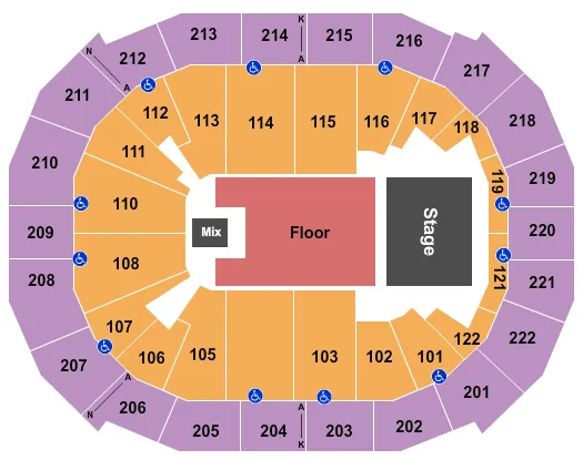 ENDSTAGE 2 Seating Map Seating Chart