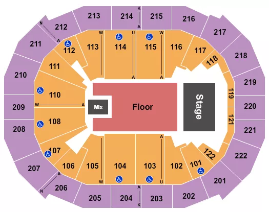 ENDSTAGE 3 Seating Map Seating Chart