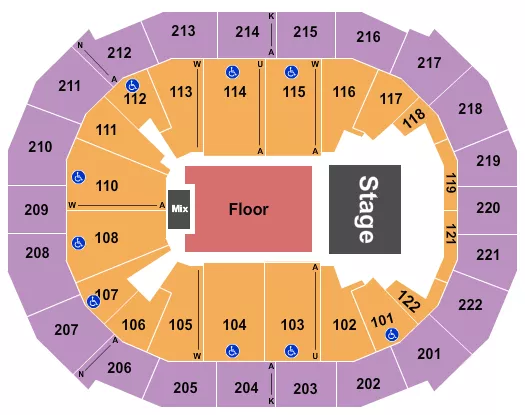 ENDSTAGE 4 Seating Map Seating Chart