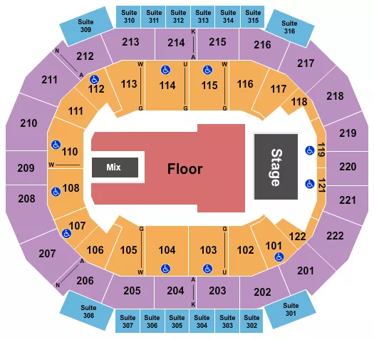 ENDSTAGE GA FLOOR 2 Seating Map Seating Chart