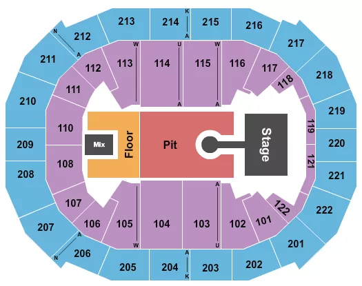 LOUIS TOMLINSON Seating Map Seating Chart
