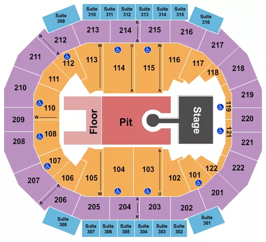 LOUIS TOMLINSON Seating Map Seating Chart