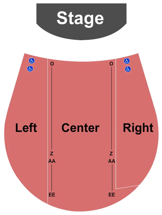 HAL BOGLE THEATRE AT CHANDLER CENTER FOR THE ARTS AZ END STAGE Seating Map Seating Chart