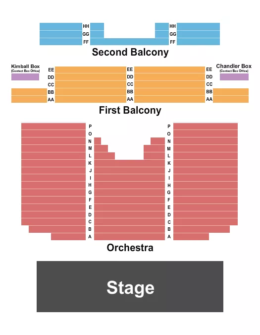 END STAGE Seating Map Seating Chart