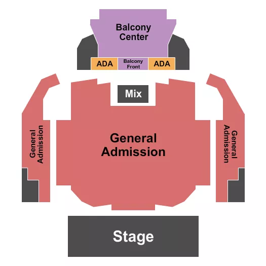 ENDSTAGE GA FLOOR Seating Map Seating Chart
