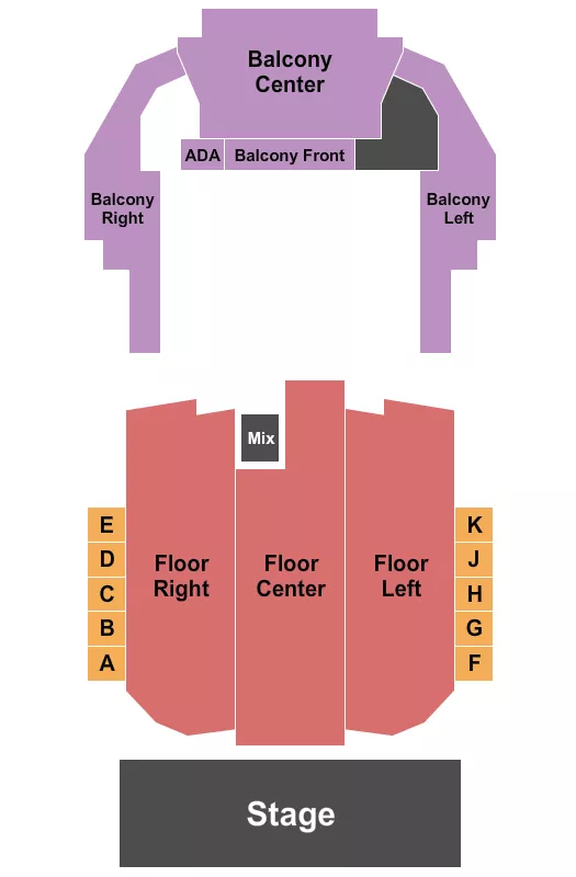 ENDSTAGE RSV Seating Map Seating Chart