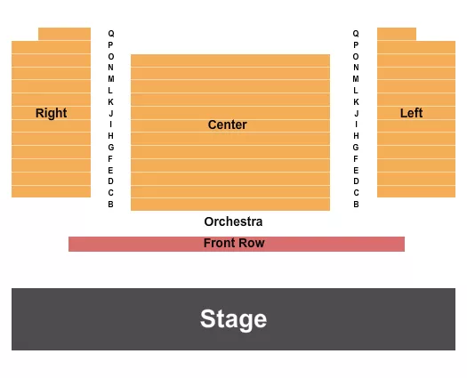 END STAGE Seating Map Seating Chart