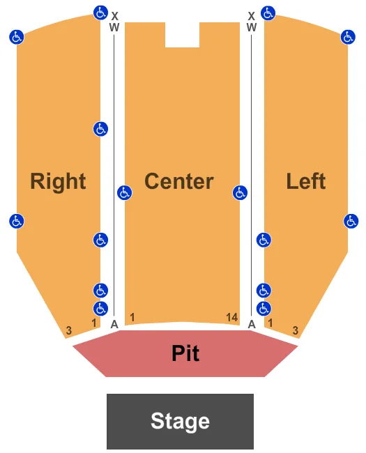ENDSTAGE PIT Seating Map Seating Chart
