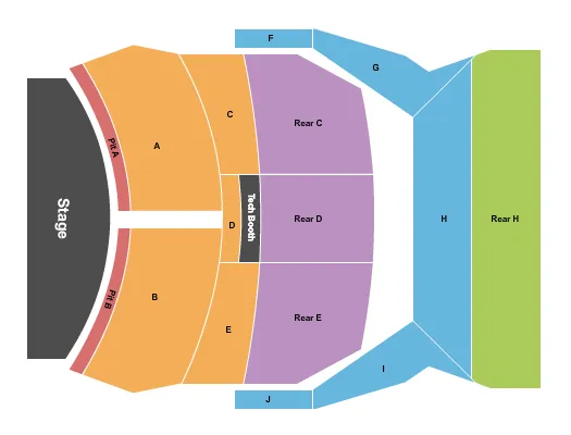 ENDSTAGE PIT A PIT B Seating Map Seating Chart