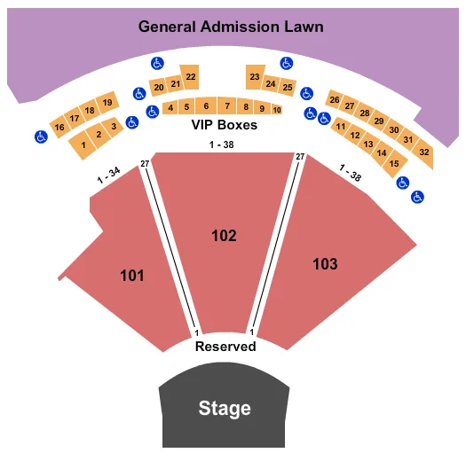 END STAGE Seating Map Seating Chart