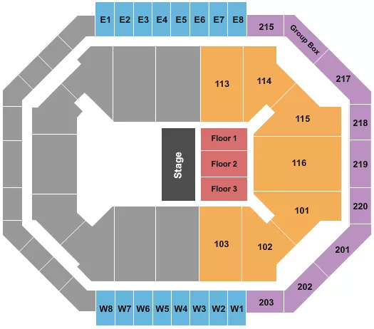 ENDSTAGE NO 6 Seating Map Seating Chart