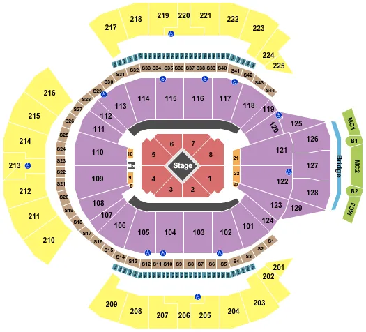 CENTER STAGE 2 Seating Map Seating Chart