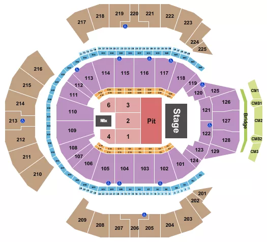 DANIEL CAESAR Seating Map Seating Chart