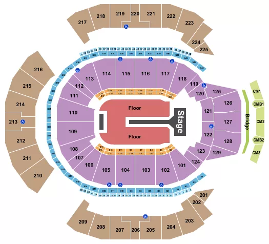 FLORENCE AND THE MACHINE Seating Map Seating Chart