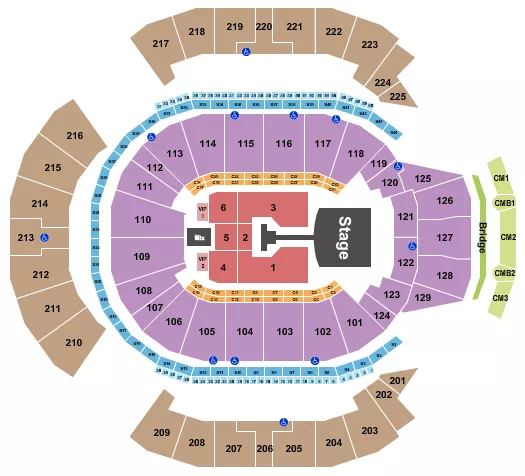 JONAS BROTHERS Seating Map Seating Chart