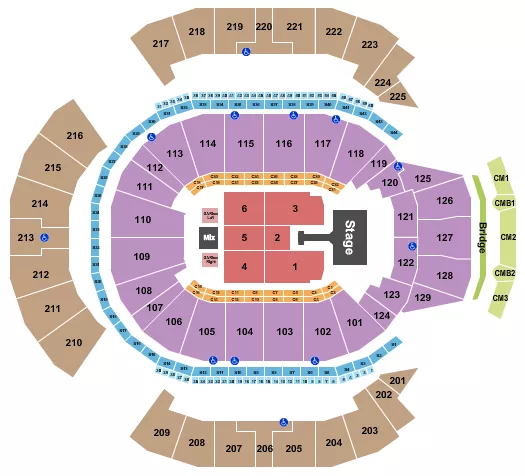 JONAS BROTHERS Seating Map Seating Chart
