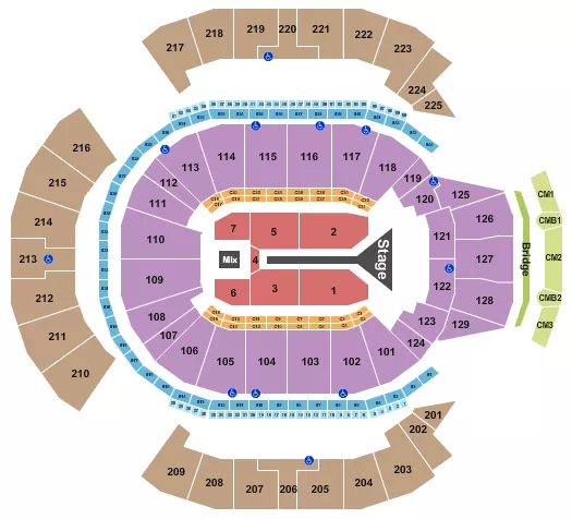MAROON 5 Seating Map Seating Chart