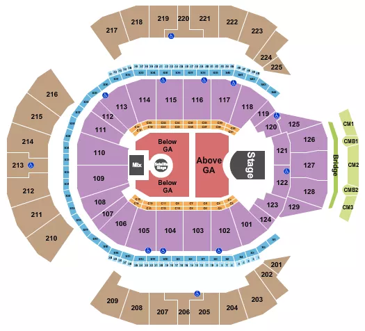 PHOEBE BRIDGERS Seating Map Seating Chart