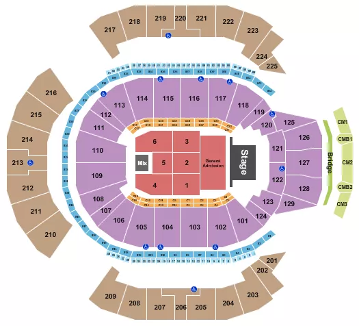 SPRINGSTEEN Seating Map Seating Chart