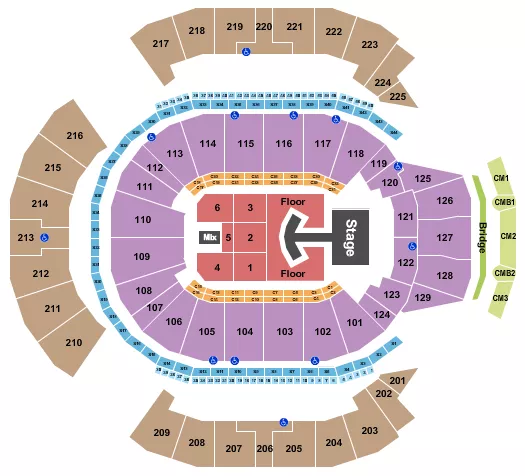 THE LUMINEERS Seating Map Seating Chart