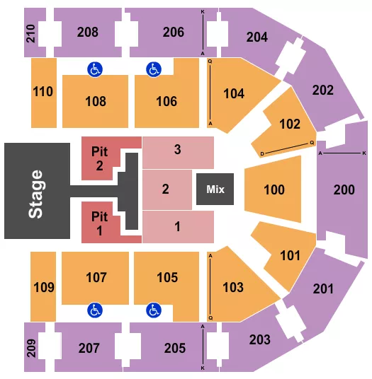 CHESAPEAKE EMPLOYERS INSURANCE ARENA PHIL WICKHAM Seating Map Seating Chart