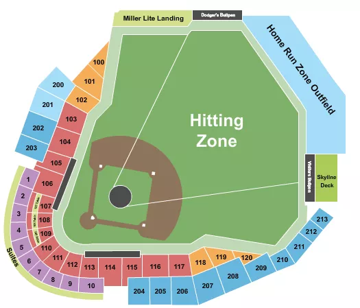 BASEBALL HOME RUN DERBY Seating Map Seating Chart