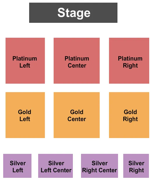 THE CHIEFS EVENT CENTER AT SHOSHONE BANNOCK CASINO SARA EVANS LIVE Seating Map Seating Chart