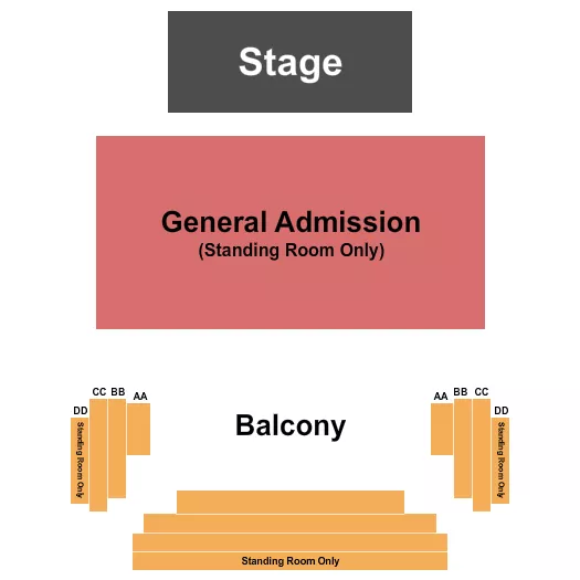 CHIEFS ON BROADWAY ENDSTAGE GA FLR Seating Map Seating Chart