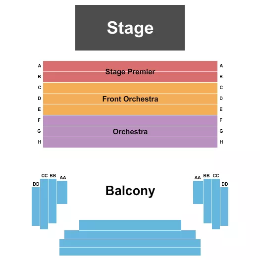 CHIEFS ON BROADWAY ENDSTAGE Seating Map Seating Chart