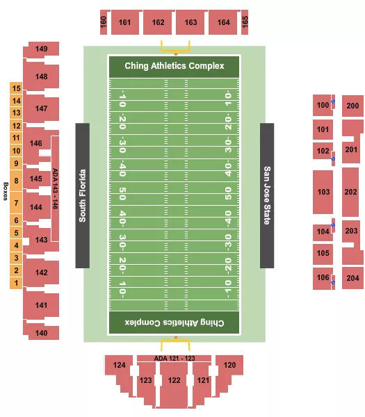 HAWAII BOWL Seating Map Seating Chart