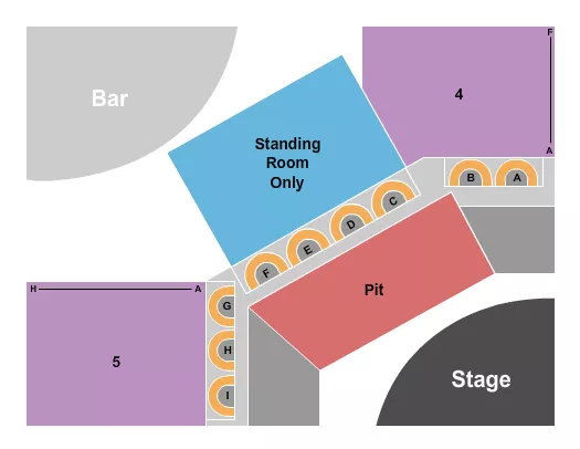 ENDSTAGE PIT Seating Map Seating Chart