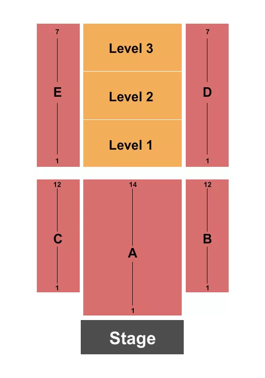 END STAGE Seating Map Seating Chart
