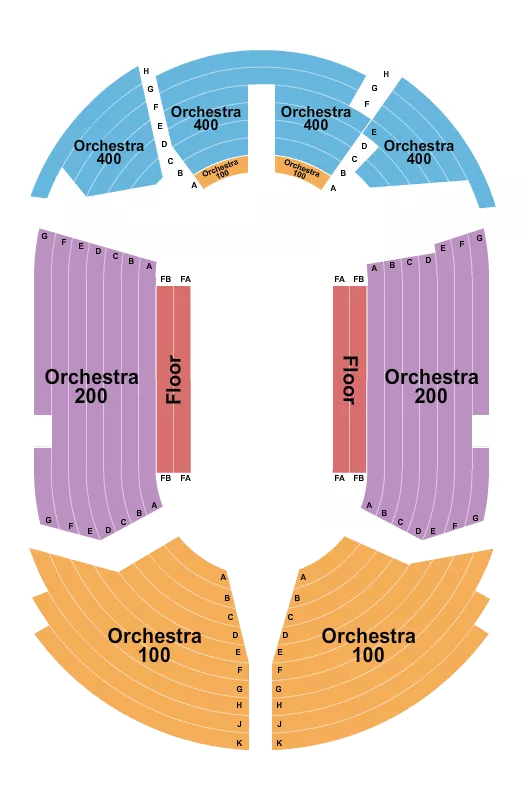 CENTER STAGE 2 Seating Map Seating Chart