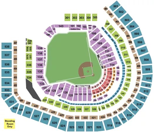 BASEBALL Seating Map Seating Chart