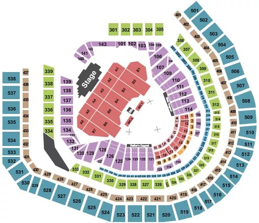 BILLY JOEL Seating Map Seating Chart