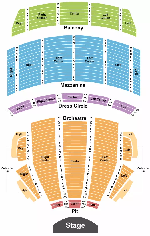 ENDSTAGE PIT AAA START Seating Map Seating Chart